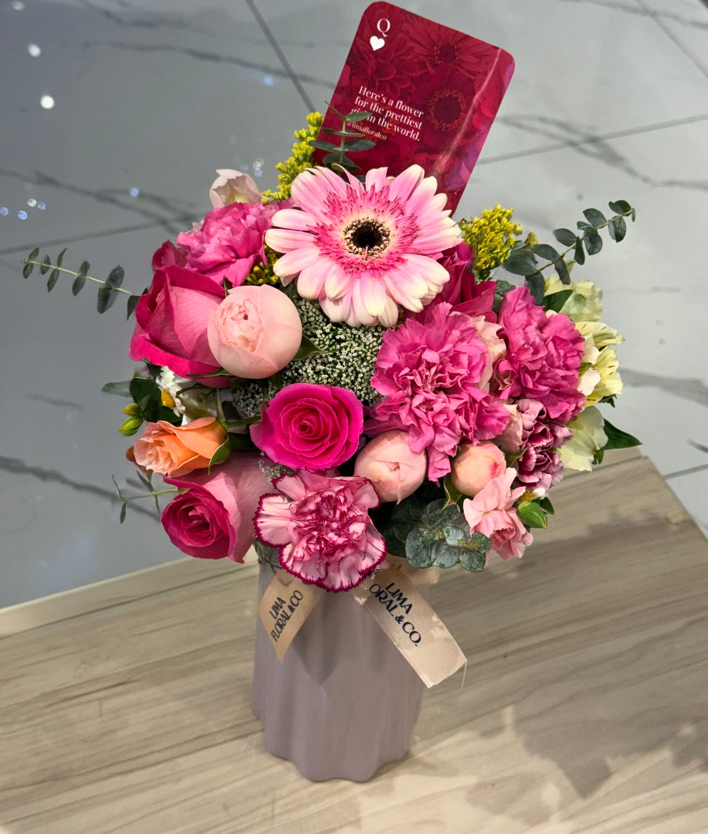 Jarrón Gerbera