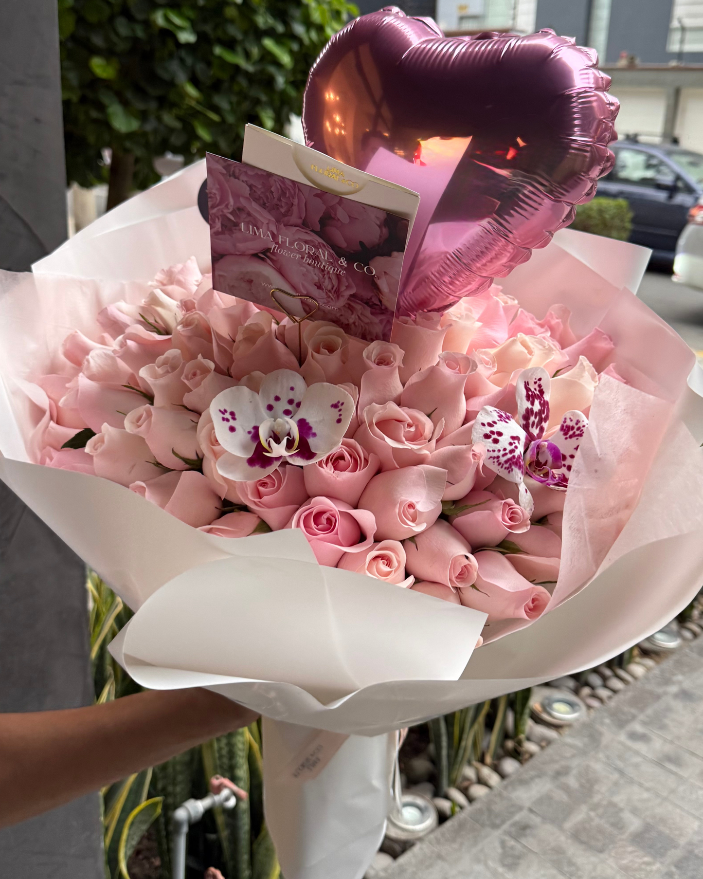 Ramo 100 Rosas Rosadas - San Valentín