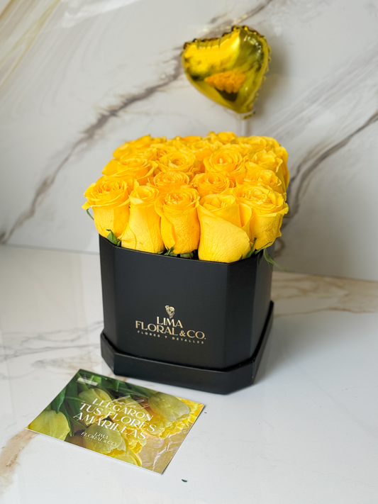 Box Puro Amor Rosas Amarillas - Flores Amarillas