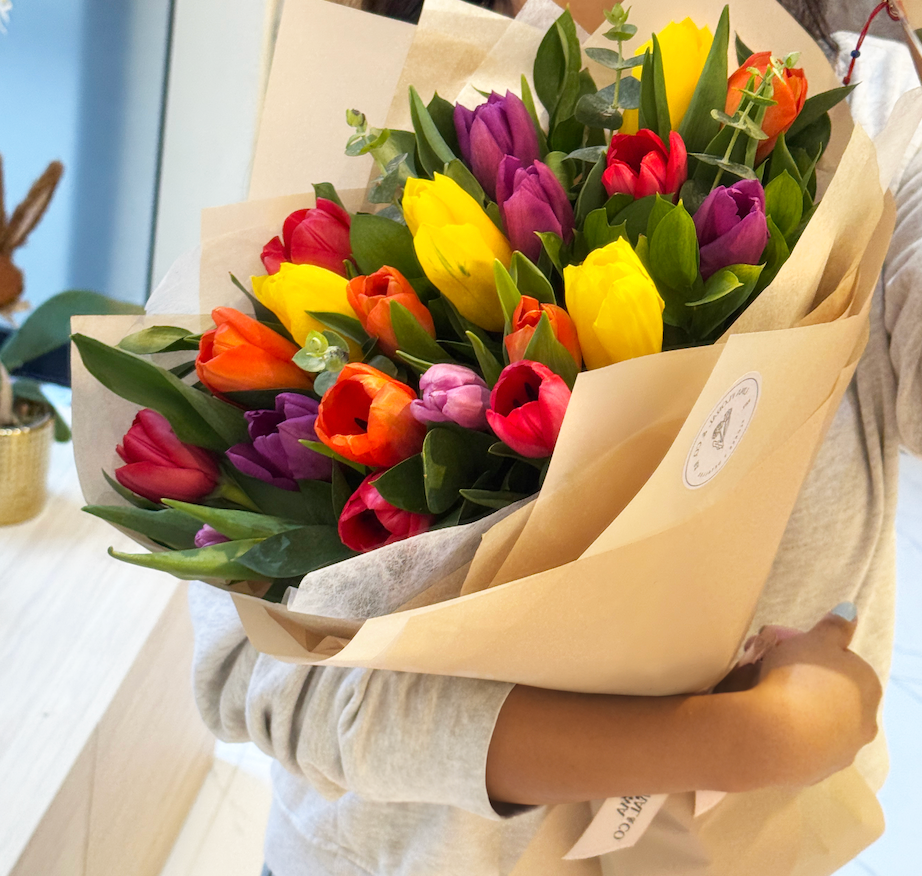 Ramo 20 tulipanes multicolor