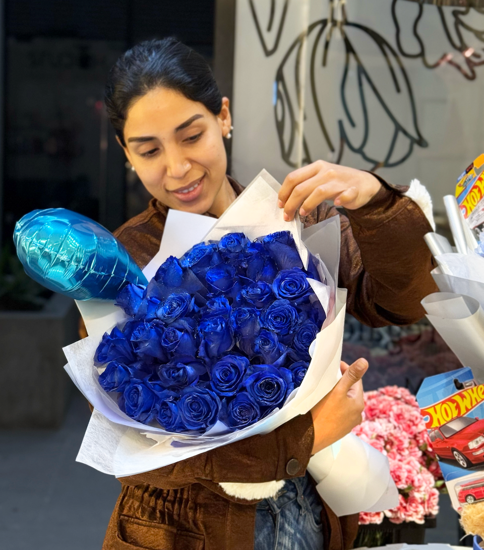Ramo 50 rosas azules