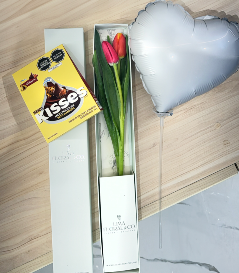 Pack Kisses: tulipanes y chocolates