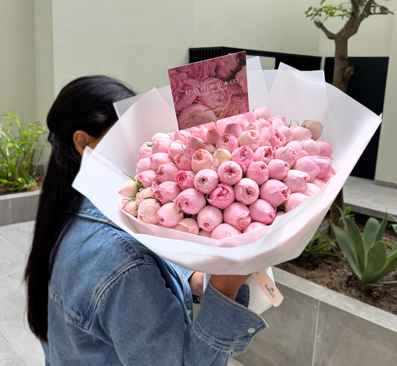 Ramo 100 rosas inglesas