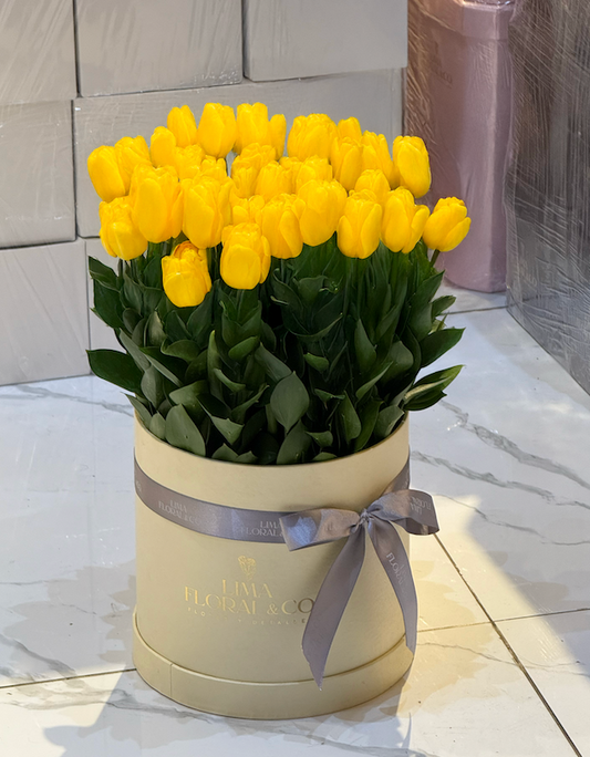 Box 30 tulipanes amarillos - Flores Amarillas