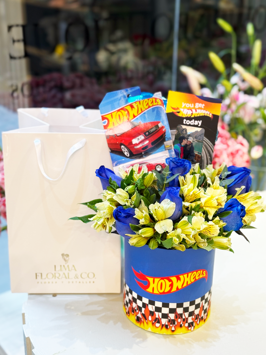 Box Florín - Flores Azules y Hot Wheels