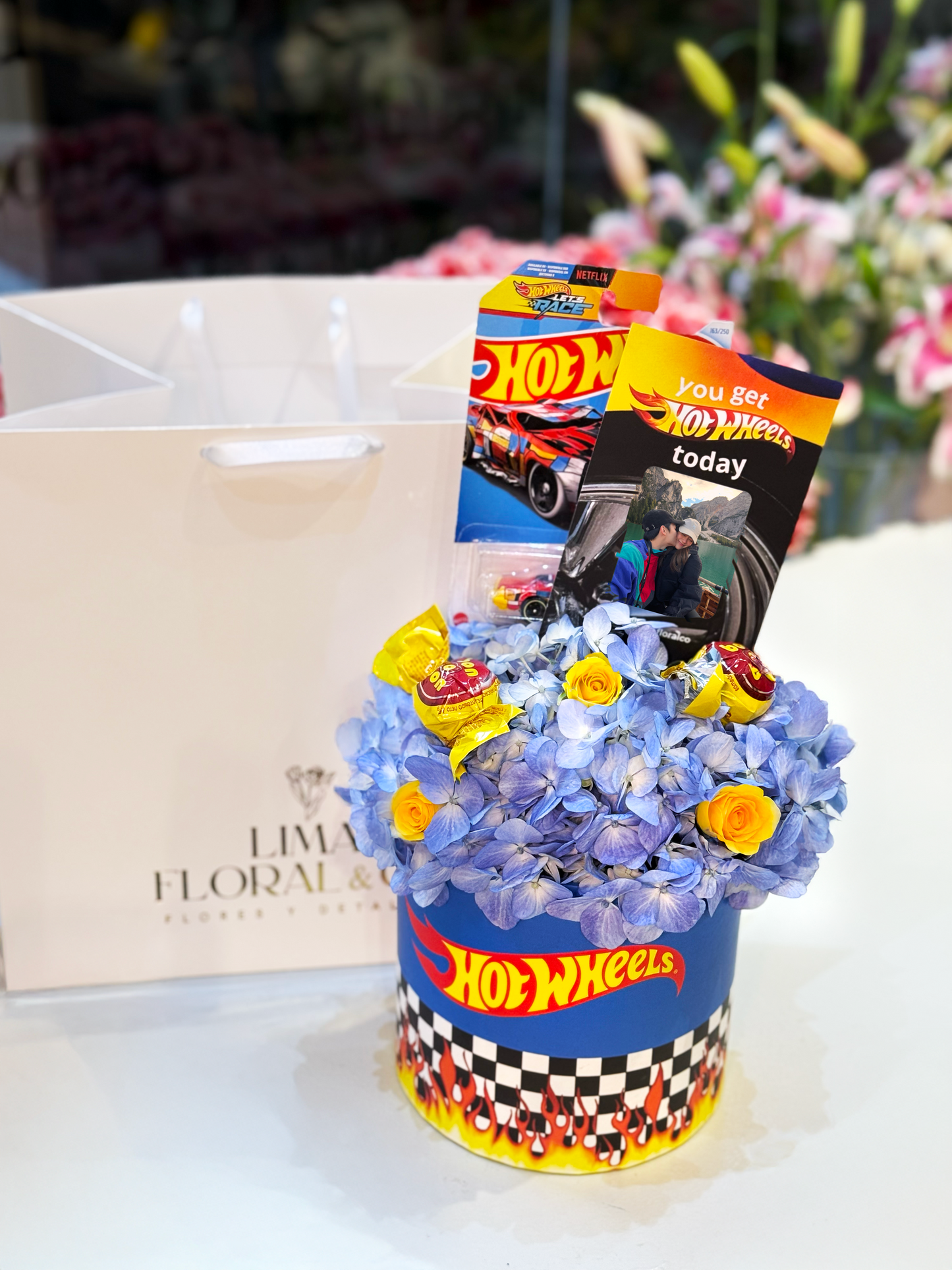 Box Bombón - Flores Azules