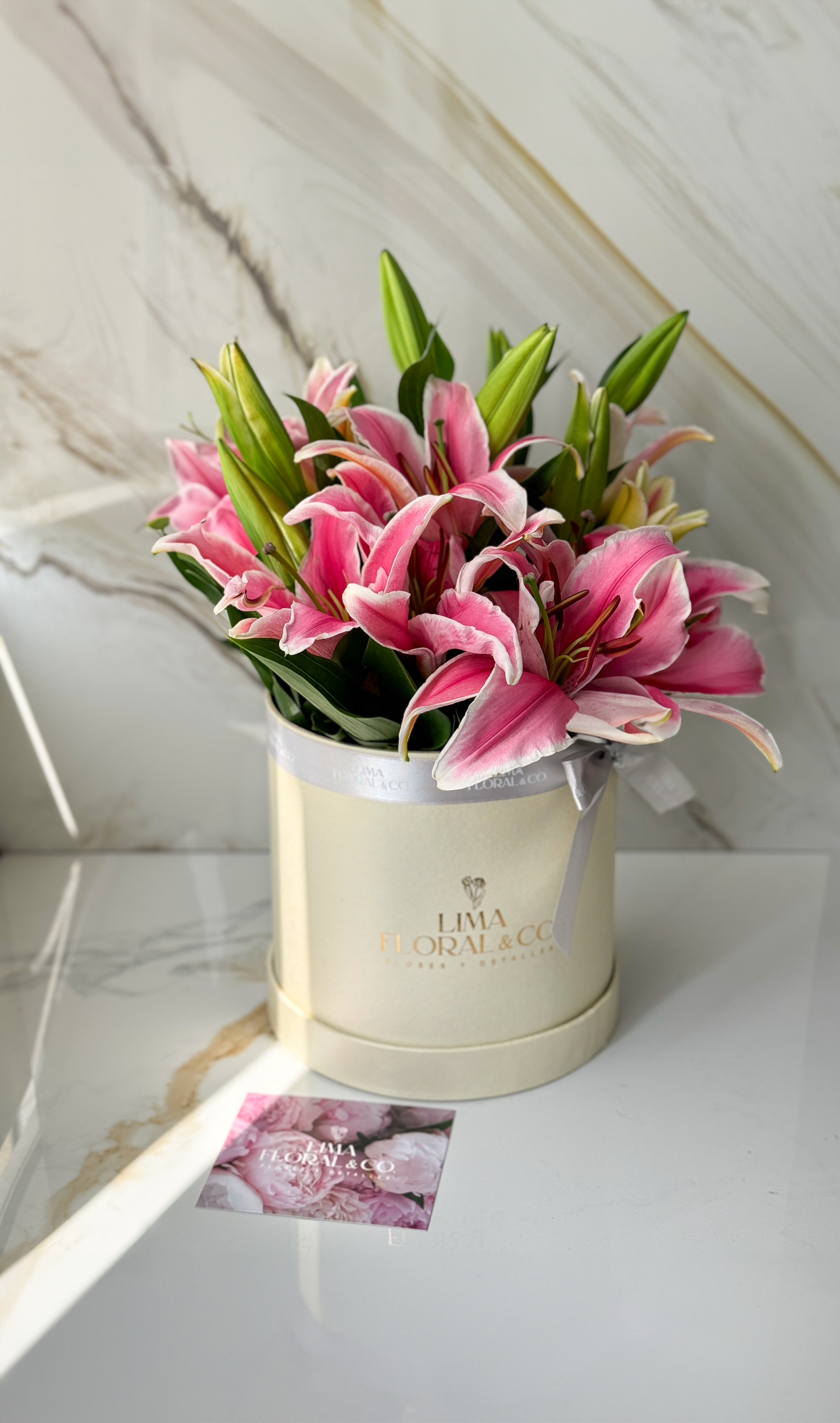 Box Lilium Rosado: lirios rosa