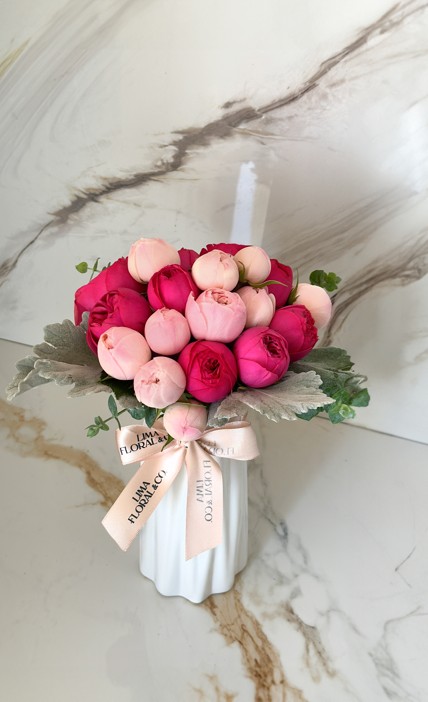 Jarrón Inglesa: Peonias / Rosas Inglesas