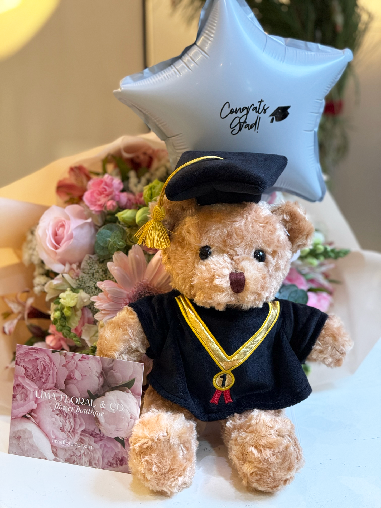 Osito Teddy Graduado Número 1 - Peluche Graduación