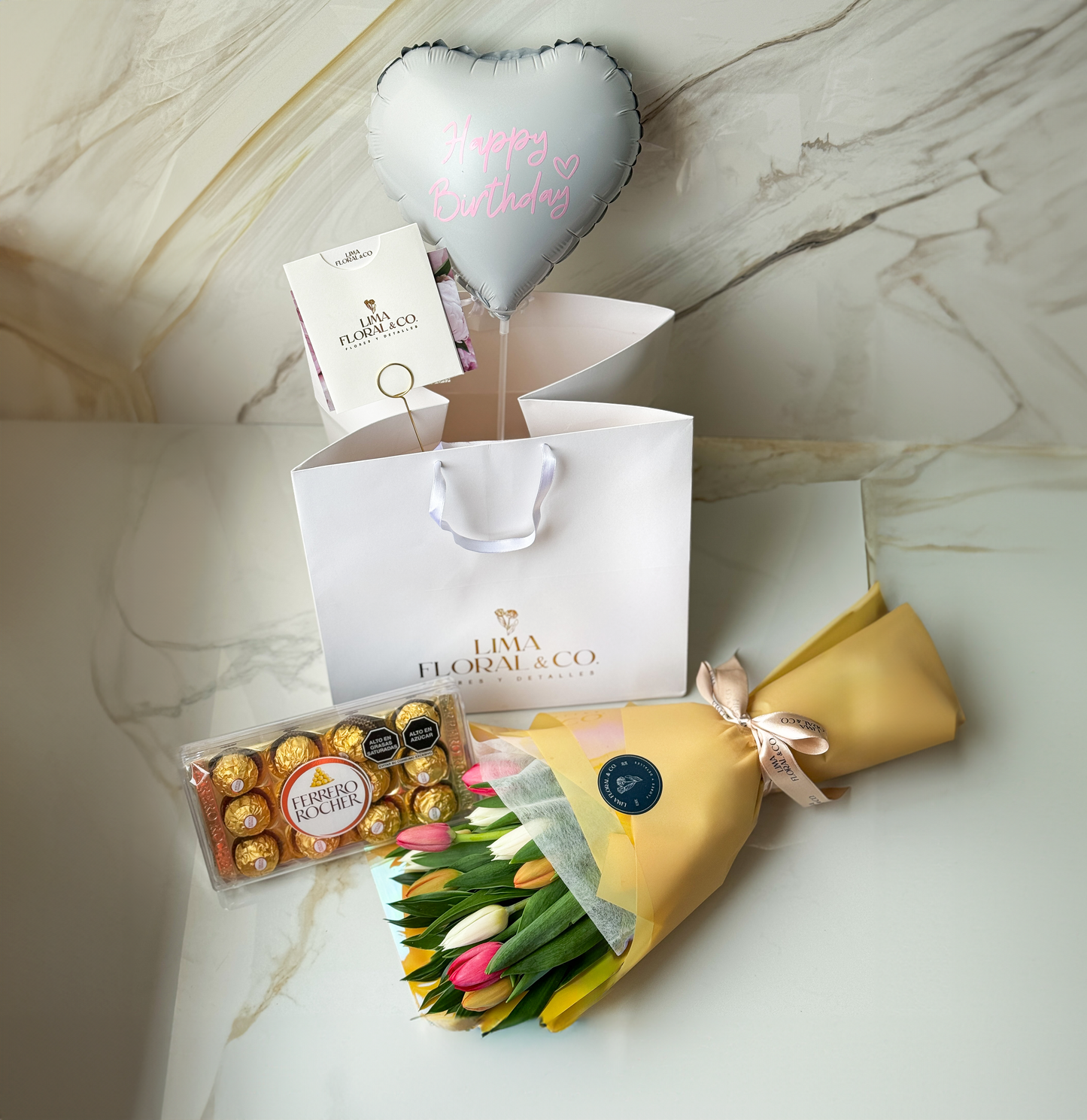 Pack Tulipanes & Ferrero: Ramo 10 Tulipanes y Chocolates