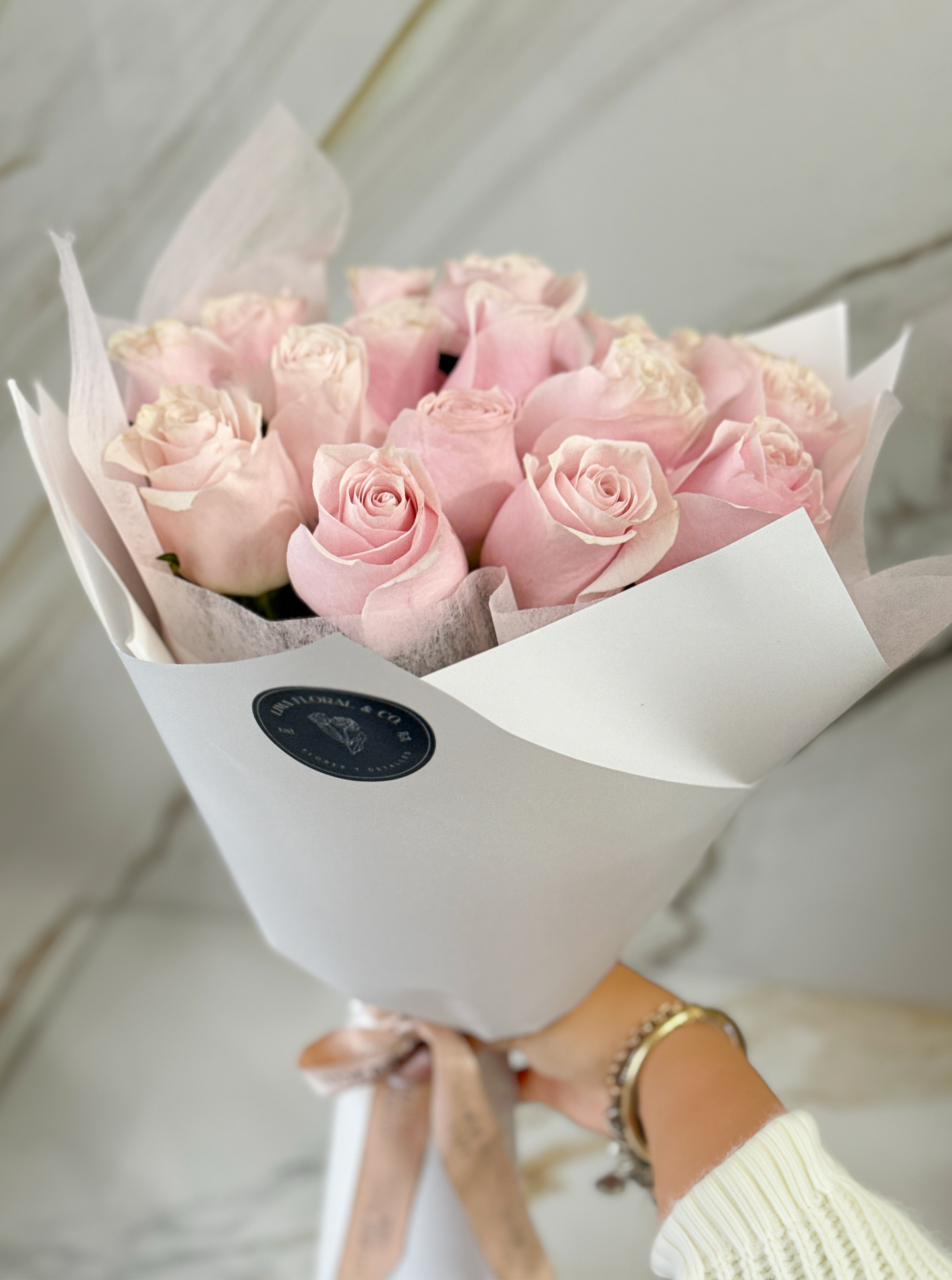 Ramo Princesa: 18 rosas rosadas