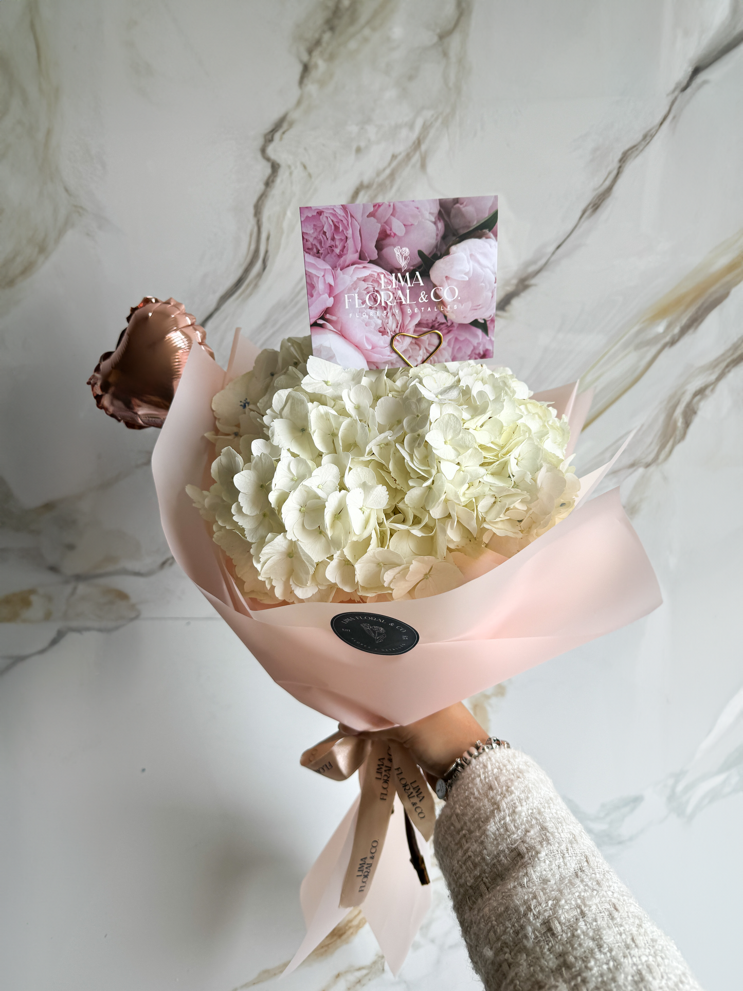Ramo Blanca: Hortensias