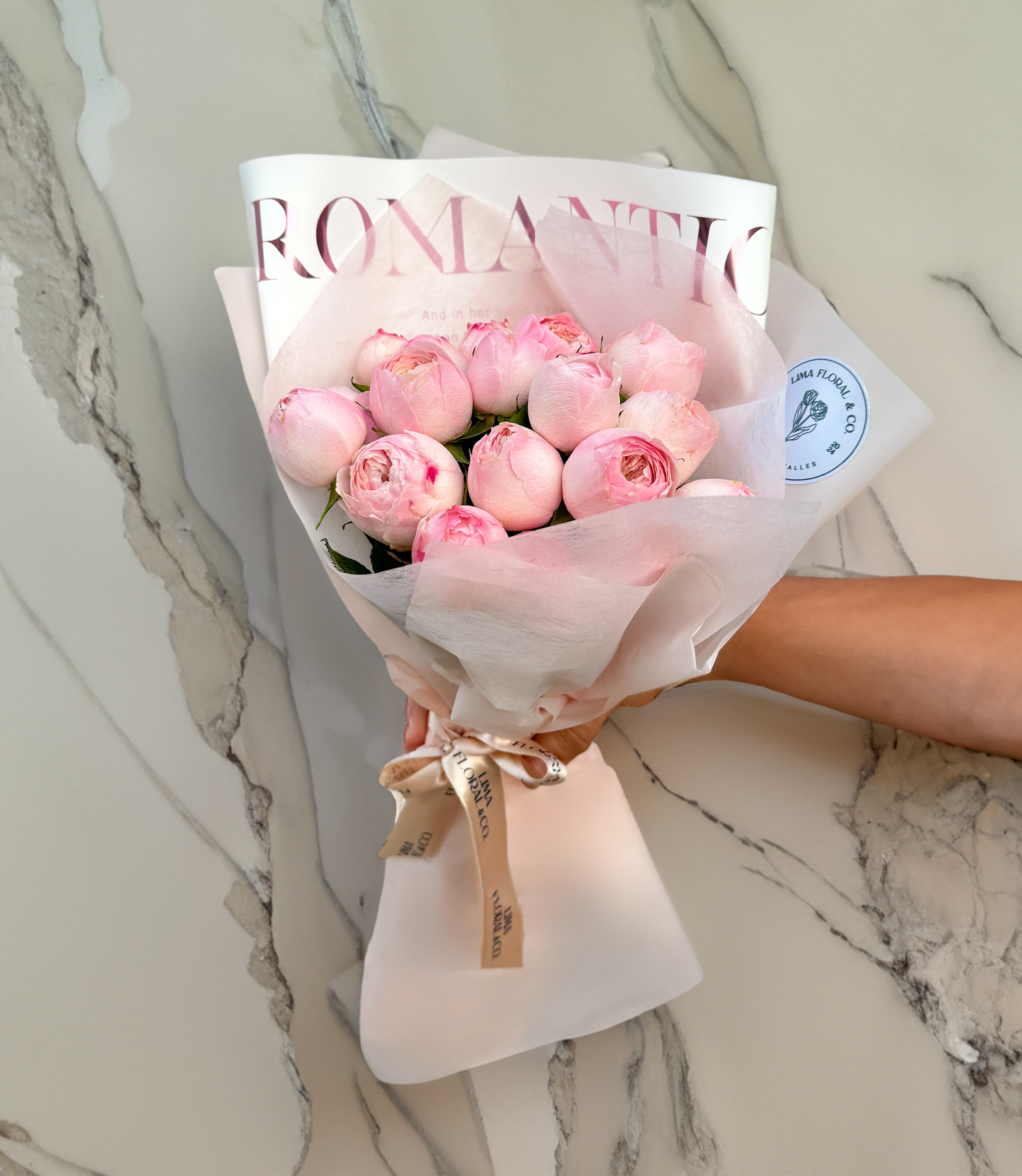 Ramo Peonias: Rosas Inglesas