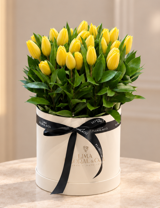 Box 30 tulipanes amarillos - Flores Amarillas