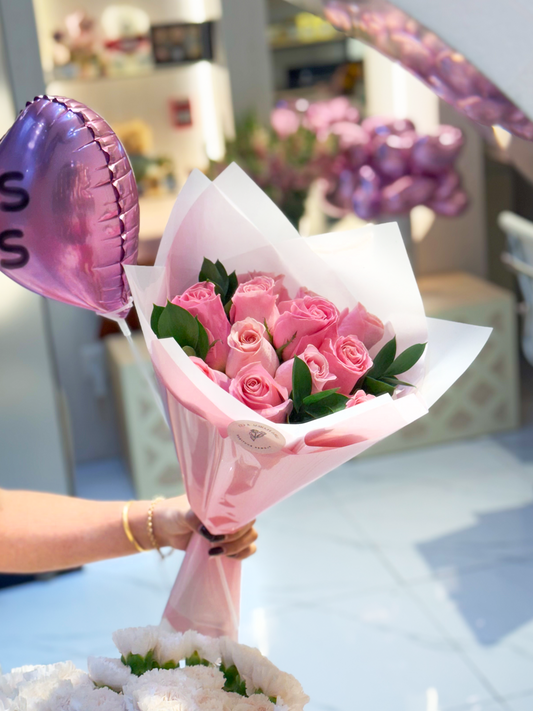 Ramo de 12 Rosas Rosadas