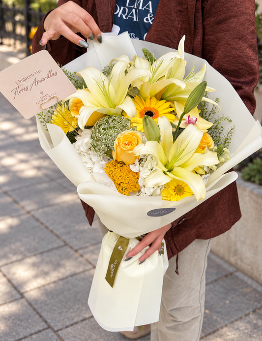 Ramo Lirios y Gerberas Amarillas