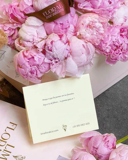 14 Peonias - San Valentín