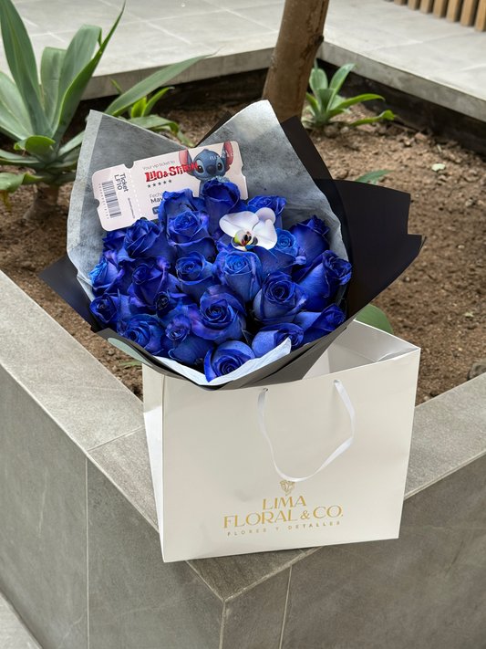 Ramo Ohana - 20 rosas azules