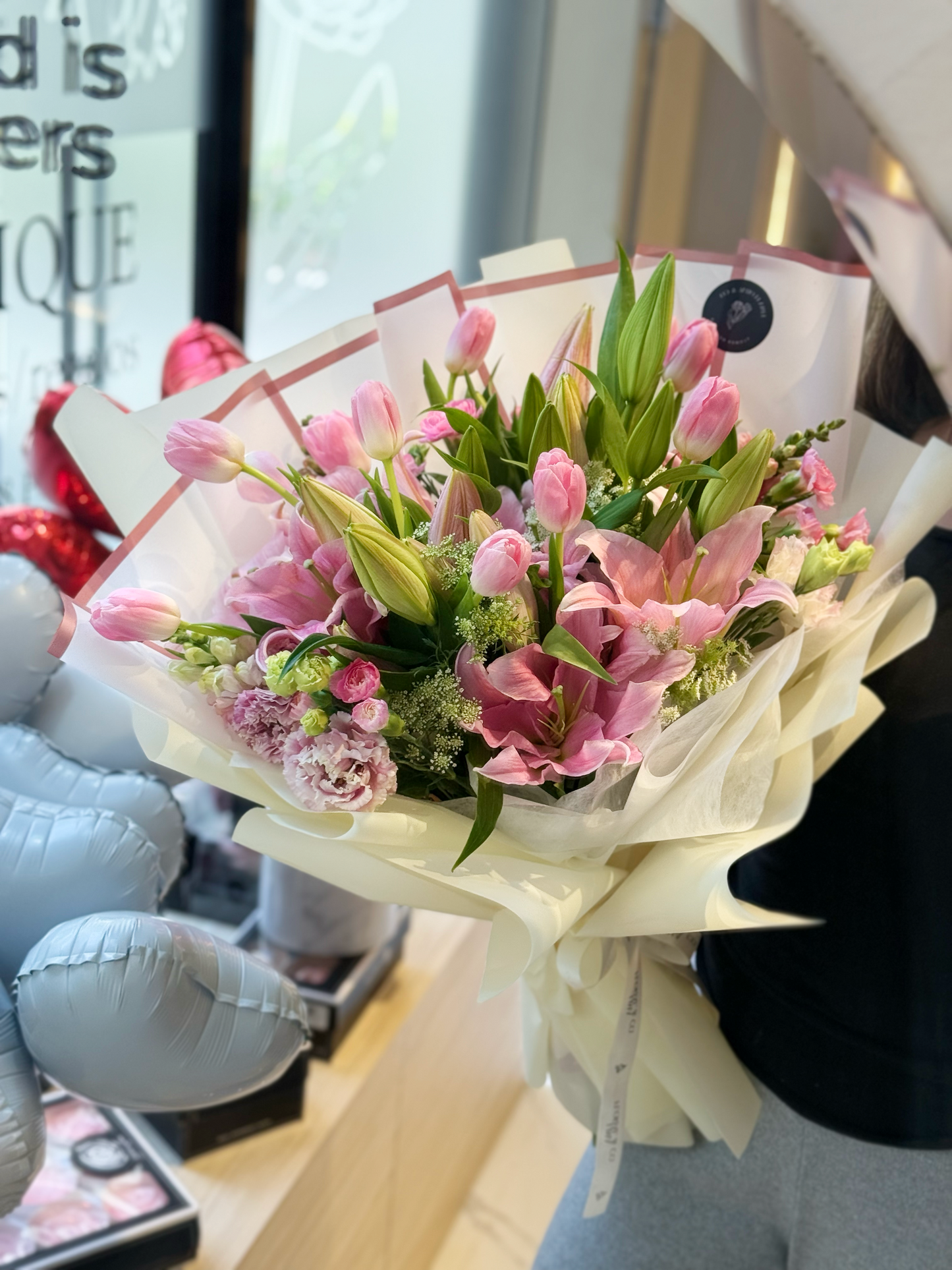 Ramo Lirios & Tulipanes Rosados XL