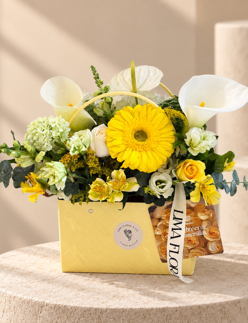 Cartera Floral - Flores Amarillas