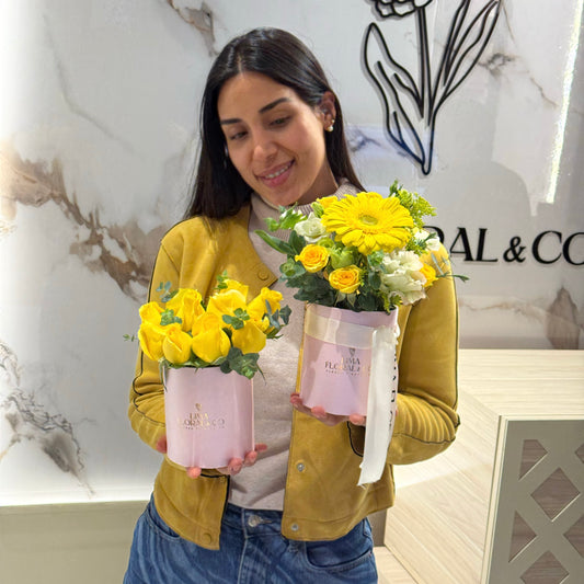 Box Mini Amarillo - Flores Amarillas