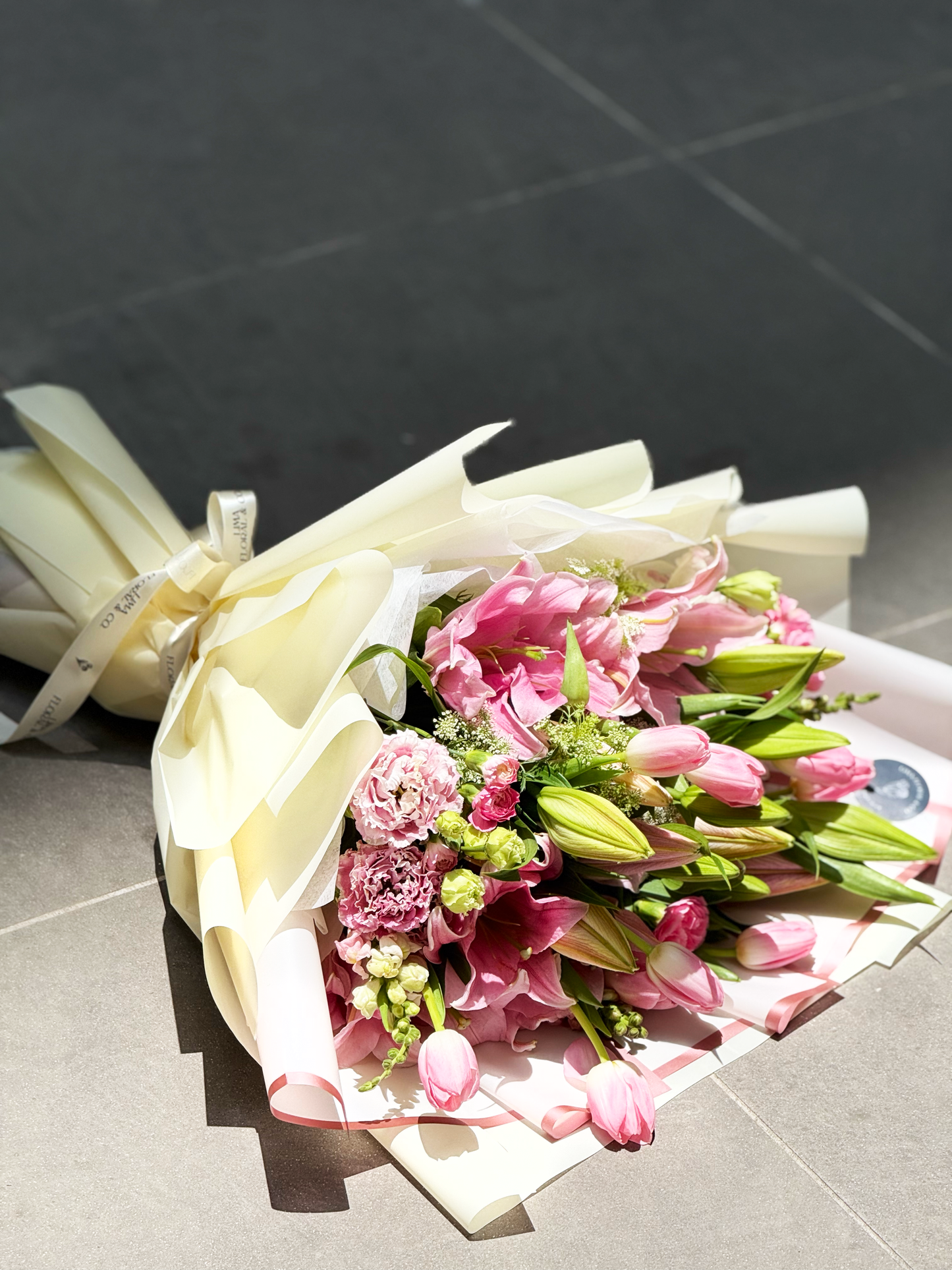 Ramo Lirios & Tulipanes Rosados XL