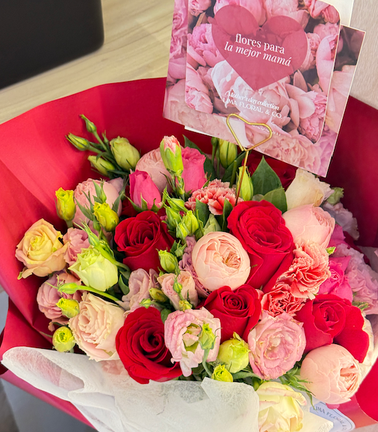 Mix love: ramo mini peonias/rosas inglesas
