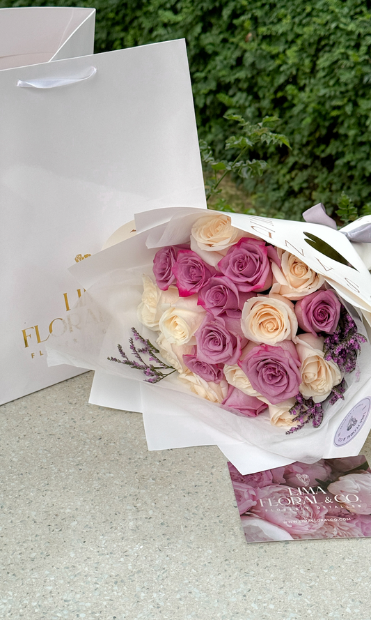 Ramo 18 Rosas Lila