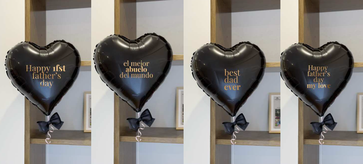 ¡Sorpresa total!: Globos con helio para papá
