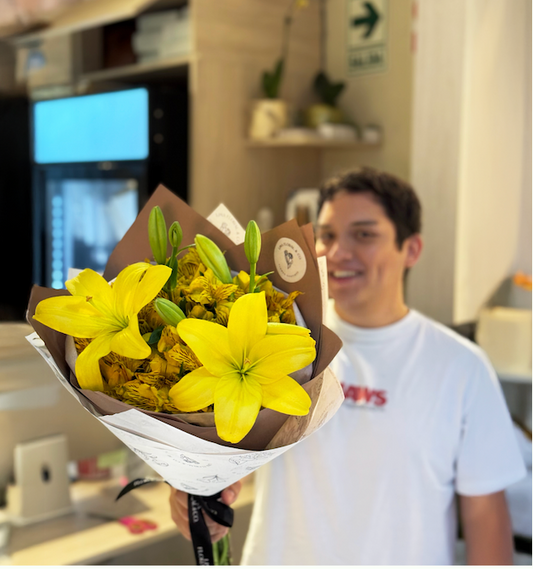 Ramo lilium amarillo - flores amarillas