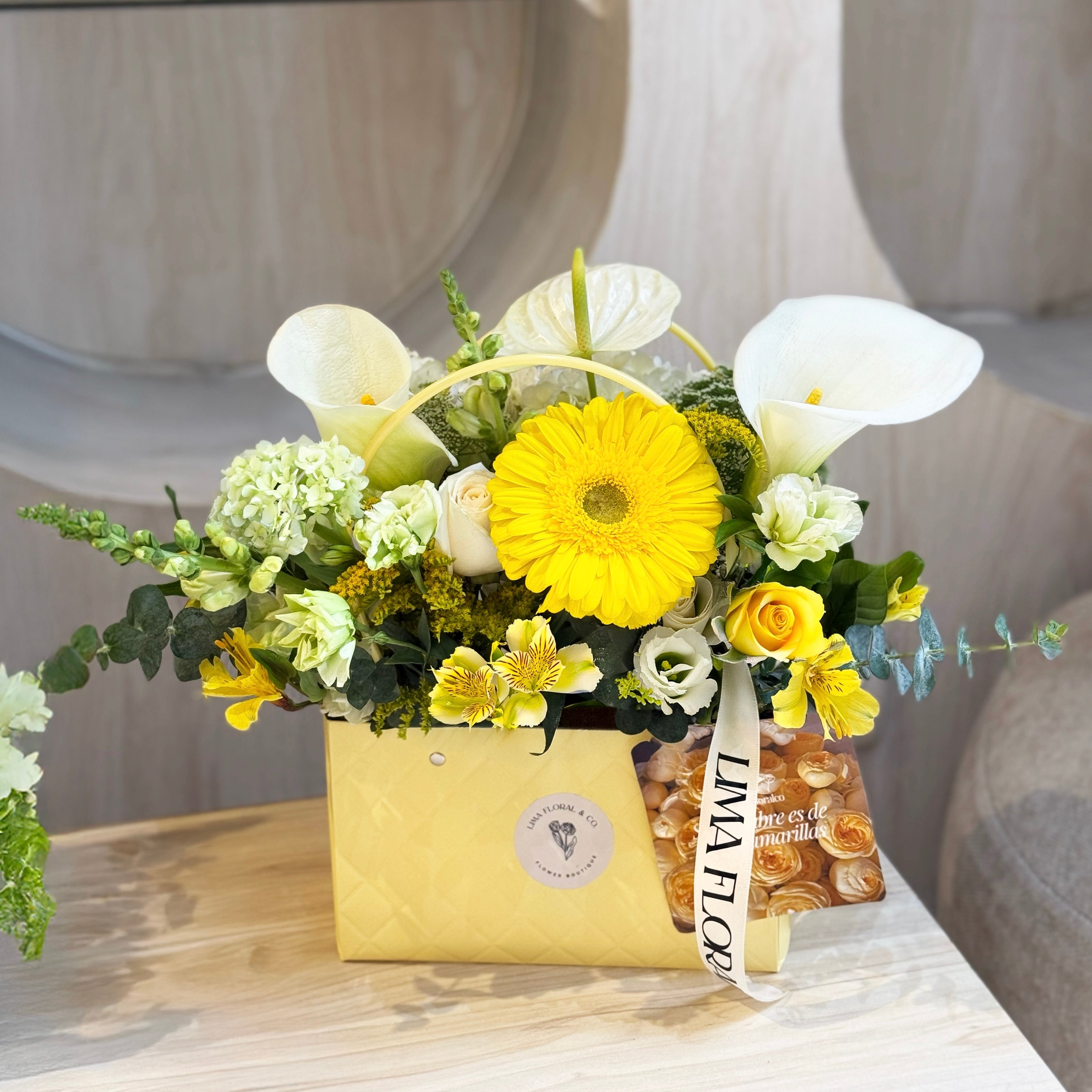 Cartera Floral - Flores Amarillas