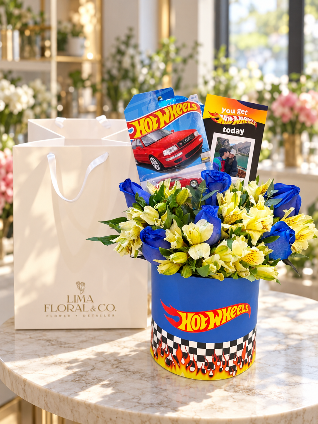 Box Florín - Flores Azules y Hot Wheels