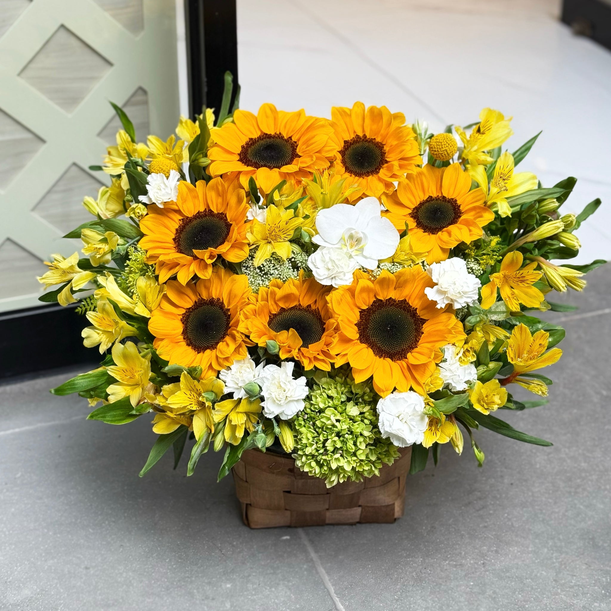 Canasta Girasoles - Flores Amarillas