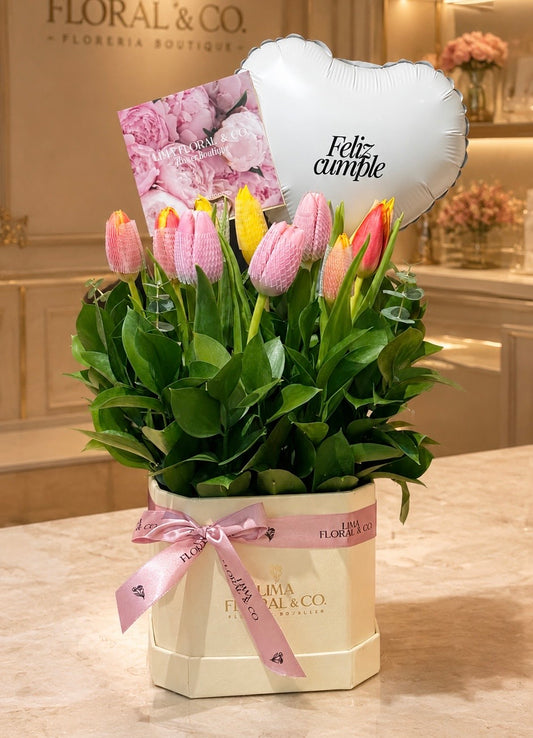 Mini Box de 10 Tulipanes: Jardín de Tulipanes