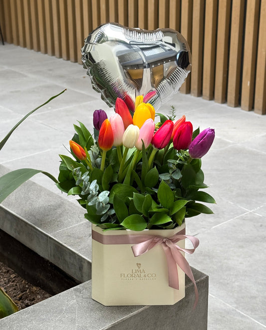 Mini Box de 10 Tulipanes: Jardín de Tulipanes