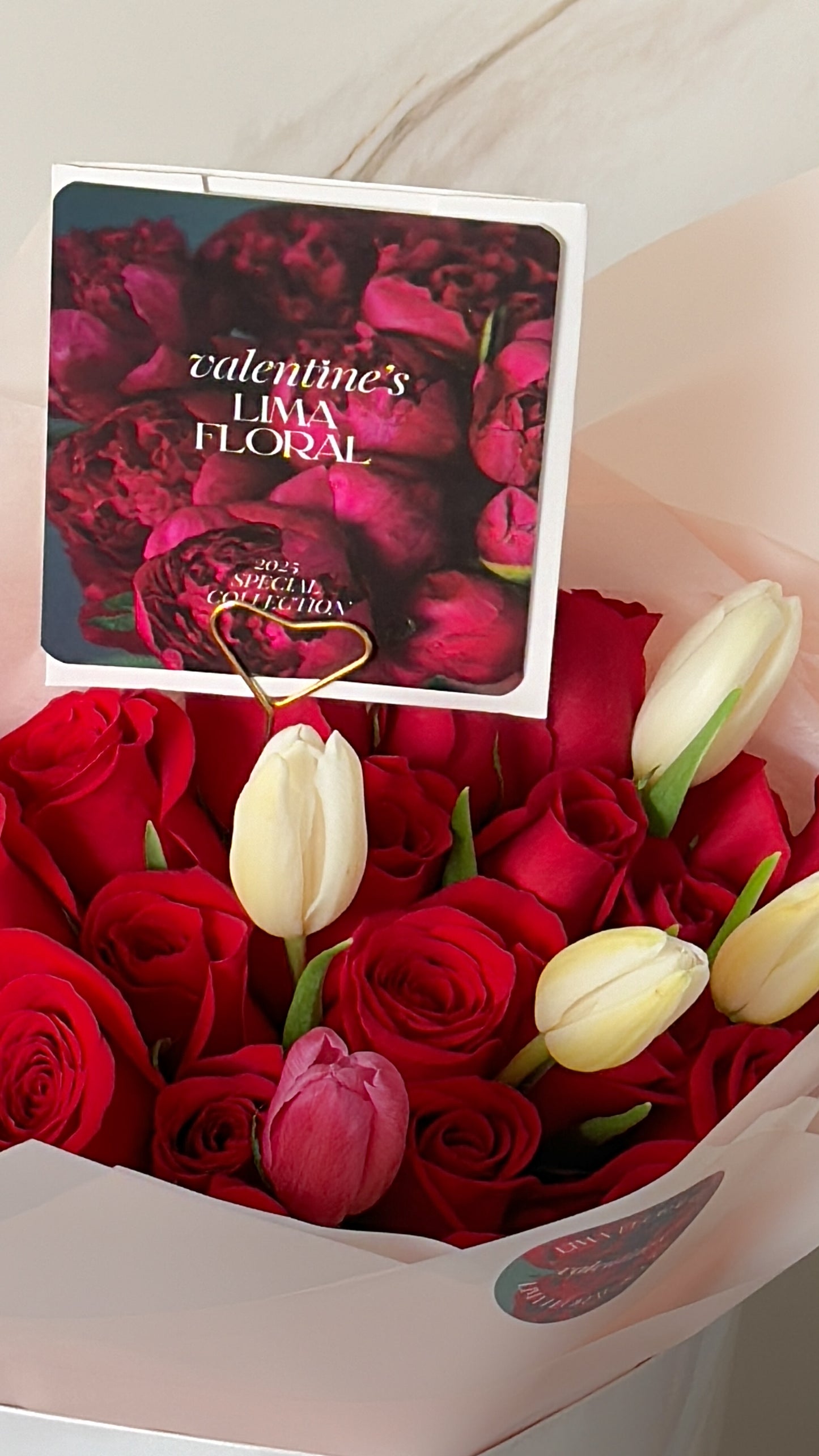 Ramo Julieta: rosas & tulipanes