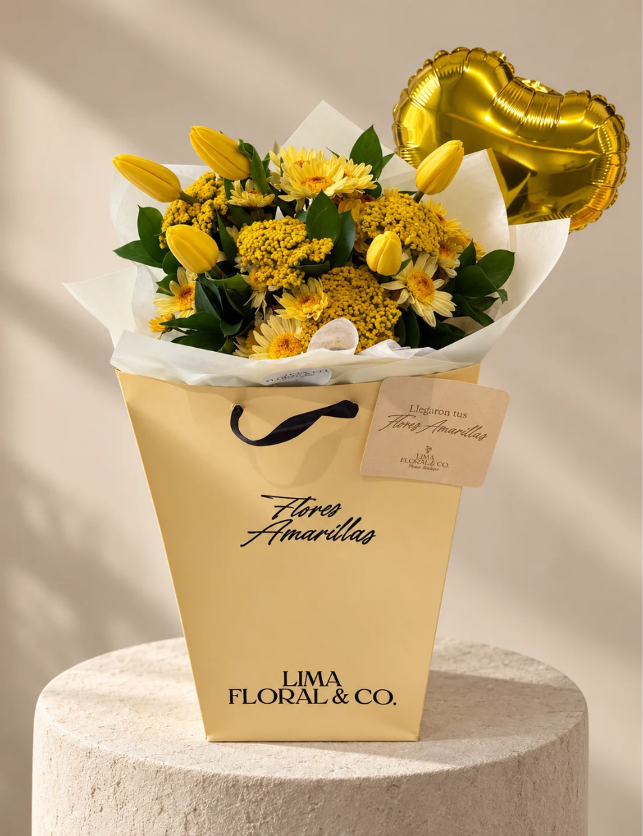 Ramo Amelia Tulipanes - Flores Amarillas