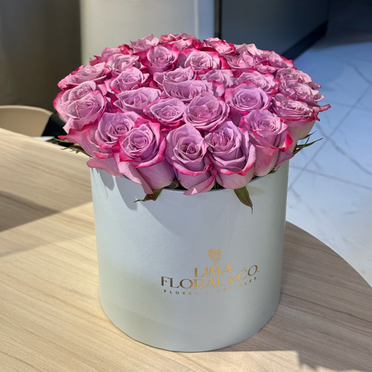Box Premium 40 Rosas Lila