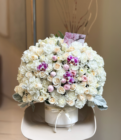 Cloud bloom - Arreglo en base de cerámica extra grande