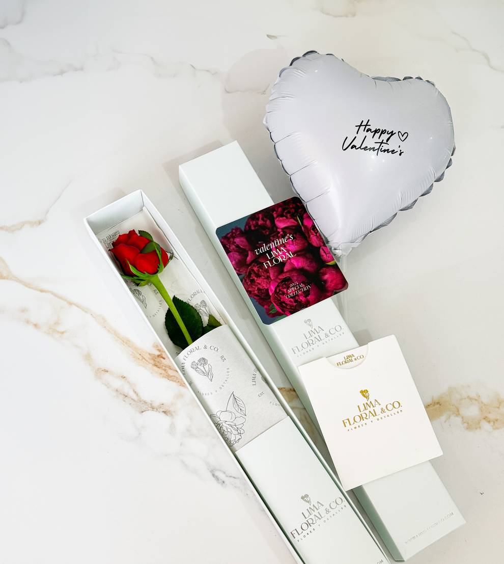 Caja de 1 Rosa – Lima Floral & Co.