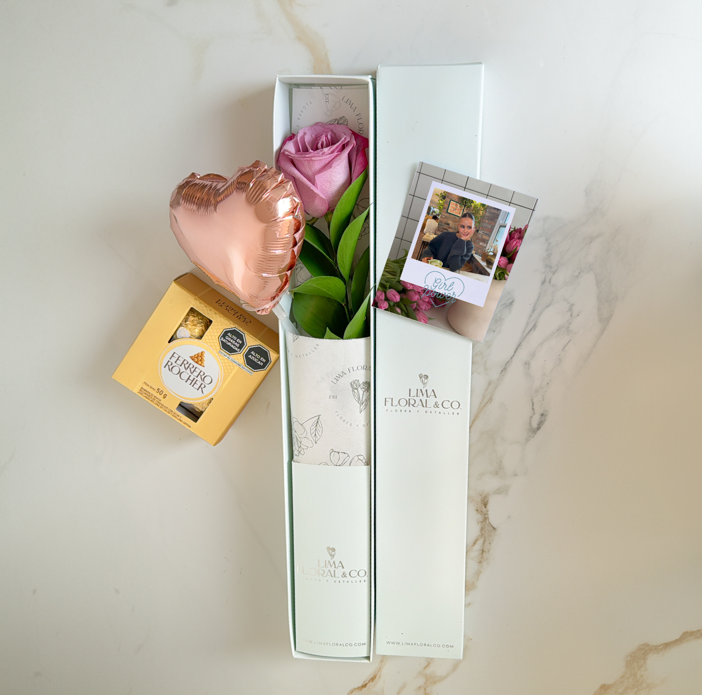 1 rosa + ferrero