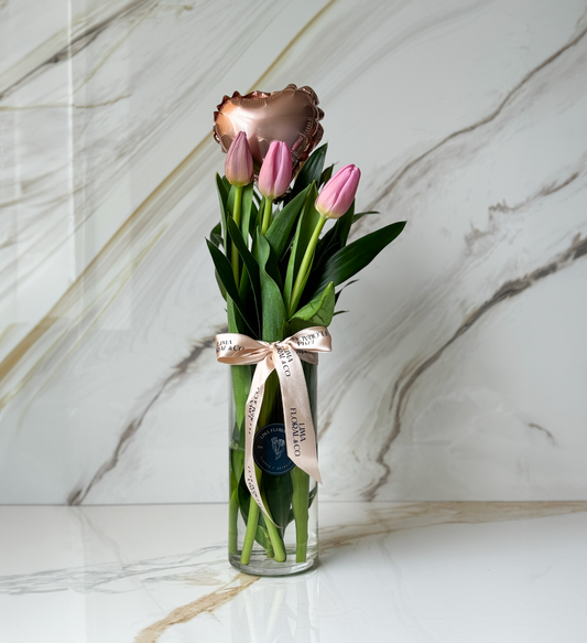 Jarrón 5 Tulipanes