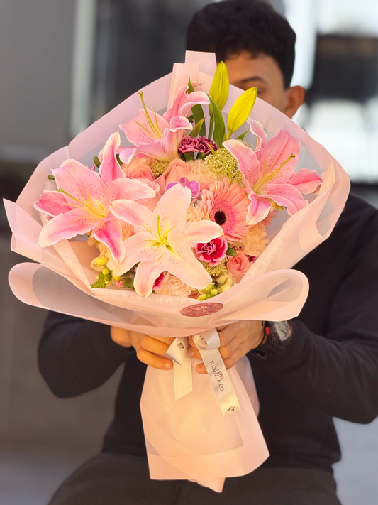 Ramo Lirios y Gerbera