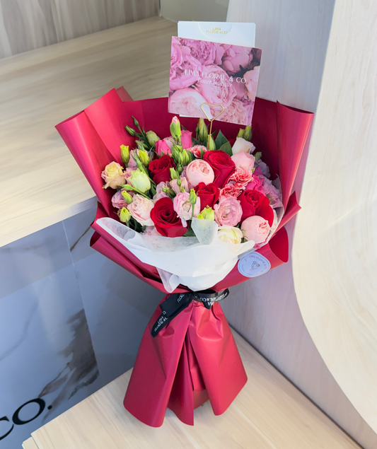 Mix love: ramo mini peonias/rosas inglesas